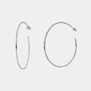 Orecchini in Argento 925  a cerchio con cristalli