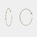 Orecchini in Argento 925  a cerchio arricciato liscio