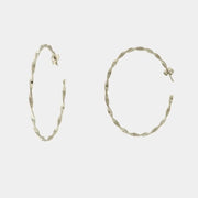 Orecchini in Argento 925  a cerchio arricciato liscio