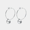 Orecchini in Argento 925  a cerchio con cristalli pendenti