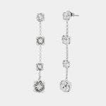 Orecchini in Argento 925 cascata pendente di cristalli bianchi di grandezza crescente BYSIMON - gioiello BySimon