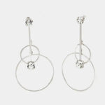 Orecchini in Argento 925 cerchi  e cristalli