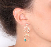 Orecchini in Argento 925  con cerchi e cristalli