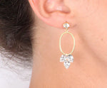 Orecchini in Argento 925  pendenti e cristalli