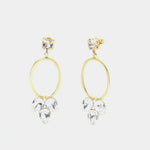 Orecchini in Argento 925  pendenti e cristalli