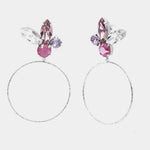Orecchini in Argento 925  a cerchio con cristalli multicolor