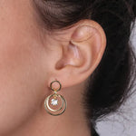 Orecchini in Argento 925 a cerchio con cristalli bianchi