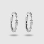 Orecchini in Argento 925  a cerchio lisci - BYSIMON gioielli
