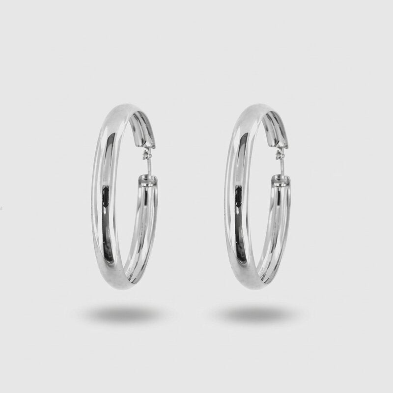 Orecchini in Argento 925  a cerchio lisci - BYSIMON gioielli