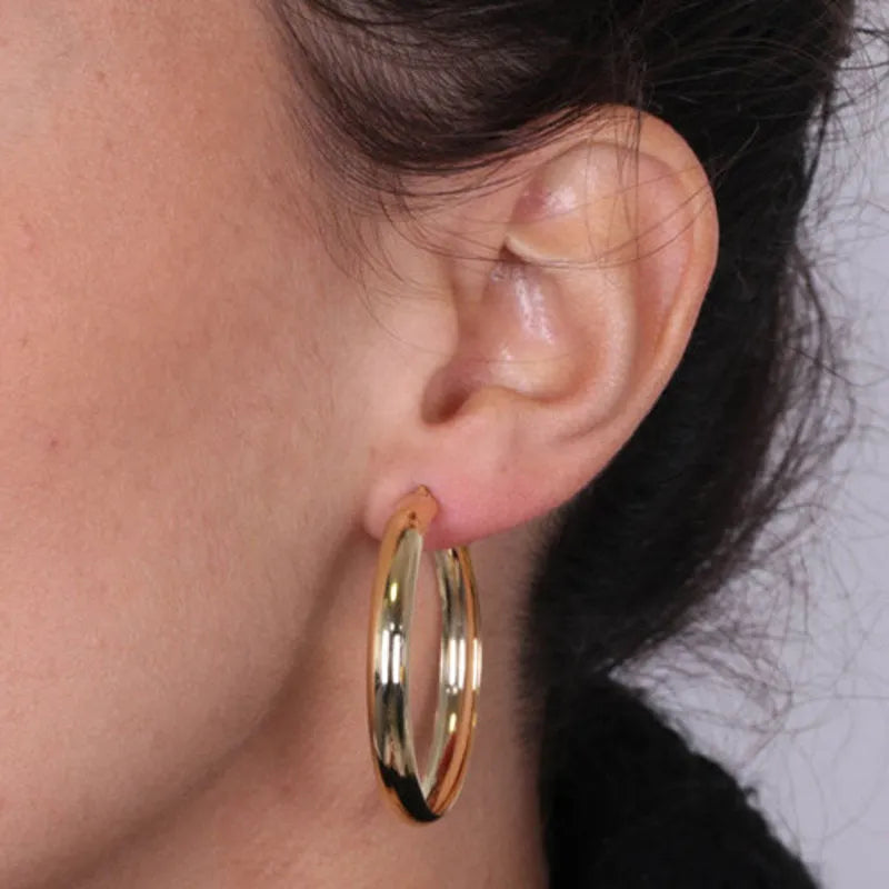 Orecchini in Argento 925  a cerchio lisci - BYSIMON gioielli