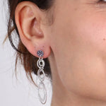Orecchini in Argento 925  pendenti a cerchi crescenti in stile schiava - BYSIMON gioielli