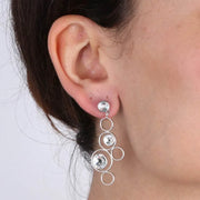 Orecchini in Argento 925  pendenti con punti luce