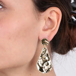 Orecchini in Argento 925 martellati, a goccia, in stile etrusco
