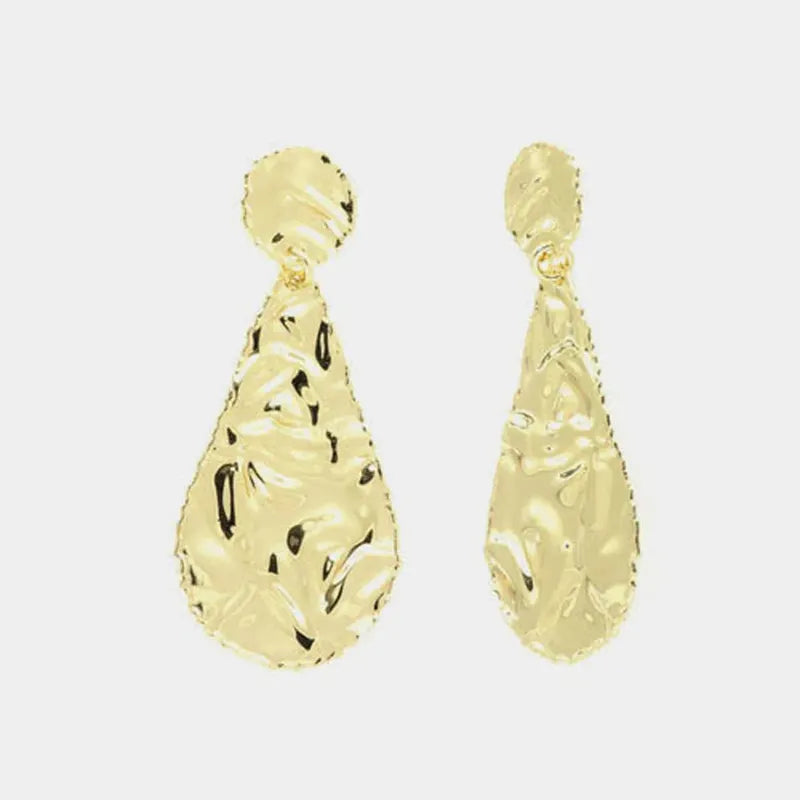 Orecchini in Argento 925 martellati, a goccia, in stile etrusco