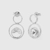 Orecchini in Argento 925  cerchi con cristalli bianchi