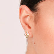 Orecchini in Argento 925 albero della vita a lobo, con zirconi multicolore