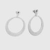 Orecchini in Argento 925 cerchi pendenti con zirconi bianchi