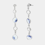 Orecchini argento 925 pendenti con cristalli bicolore - BYSIMON gioielli
