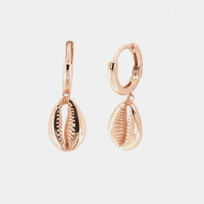 Orecchini in Argento 925 con conchiglia pendente liscia