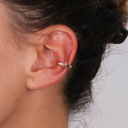 Ear Cuff in Argento con zircone scuro