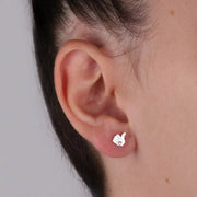 Orecchini in Argento 925  con mini cristalli bianchi