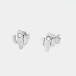 Orecchini in Argento 925 a forma di cactus con mini cristalli bianchi - BYSIMON gioielli