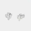 Orecchini in Argento 925 a forma di cactus con mini cristalli bianchi