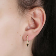 Orecchini in Argento 925 cerchietti con coni e cubic zirconi bianchi