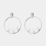 Orecchini in Argento 925 cerchio con trio di perla bianca