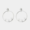 Orecchini in Argento 925 cerchio con trio di perla bianca