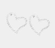 Orecchini in Argento 925 a cuore, battuto