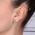 Orecchini in Argento 925 spilla da balia con zirconi multicolor Collezione Barcellona - BYSIMON gioielli