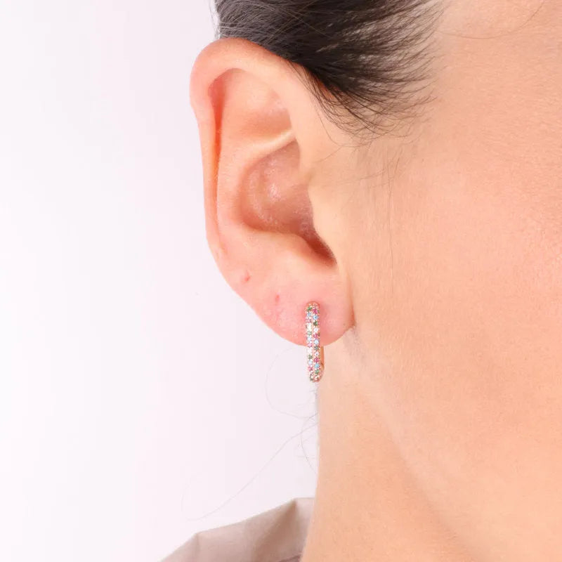 Earrings in 925 Silver in the shape of a marine link