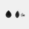 Orecchini in Argento 925 a forma di goccia con dettagli onice nero