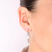 Orecchini in Argento 925 catene impreziosite da zircone bianco