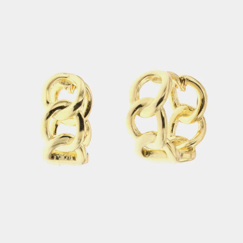 Earrings in 925 silver intertwined chains