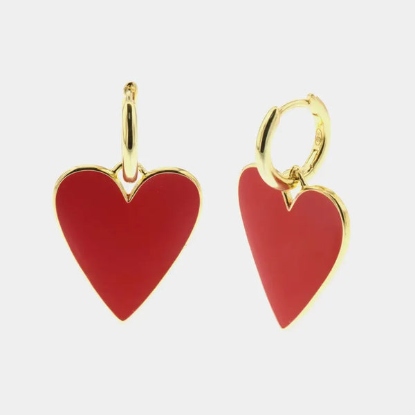 Orecchini In Argento 925 A Forma Di Bocca/Labbra Con Brillantini Rossi, Rodiati - Misura 6x9 Mm - 3