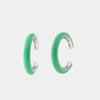 Ear Cuff in Argento a forma di cerchio con smaltati verdi