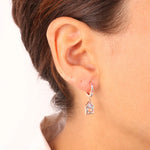 Orecchini in Argento 925 con zirconi multicolor a forma di casa BYS - gioiello BySimon
