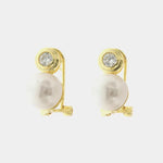 Orecchini in Argento 925 con perle e cristalli bianchi