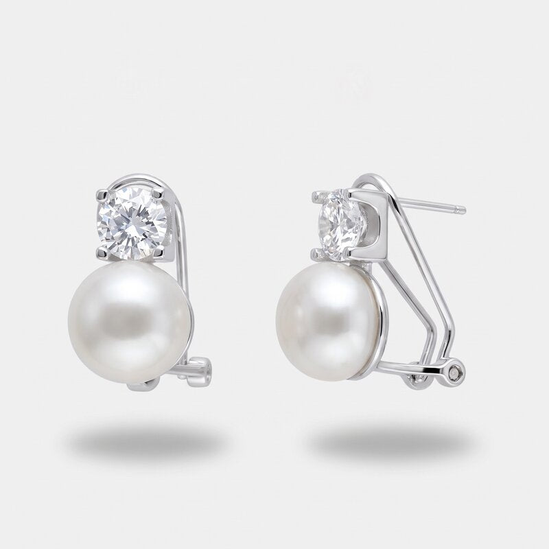 Orecchini in Argento 925 con cristalli e perle - BYSIMON gioielli