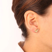 Orecchini in Argento 925 a forma di api impreziositi da zirconi bianchi