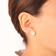 Orecchini in Argento 925 quadrati impreziositi da zirconi bianchi