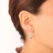 Orecchini in Argento 925 con pendente a forma di unicorno impreziosito da zirconi multicolor