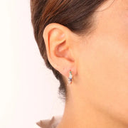 Orecchini in Argento 925 cerchietti impreziositi da zirconi colorati