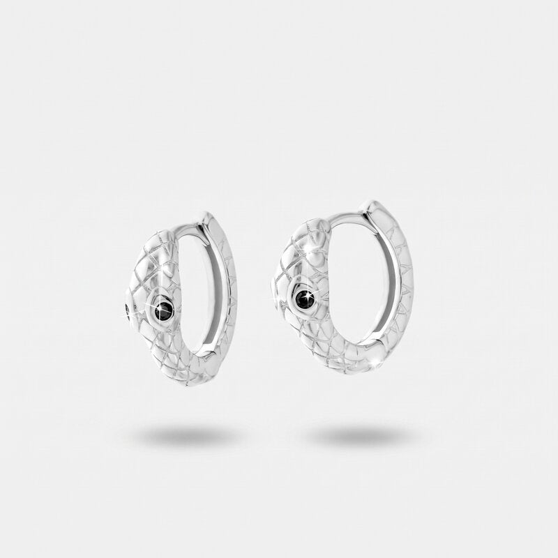 Orecchini in Argento 925 cerchietti a forma di serpente - BYSIMON gioielli