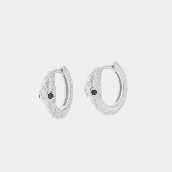 Orecchini in Argento 925 cerchietti a forma di serpente - BYSIMON gioielli