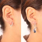 Orecchini in Argento 925 con pendente a forma di vittoria impreziositi da zirconi bianchi