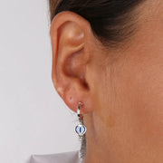 Orecchini in Argento 925 con pendenti a forma di mongolfiera con smalti colorati