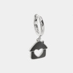 MonoOr in Argento 925 a forma di casa con smalto nero BYS - gioiello BySimon